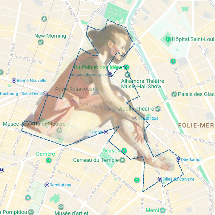 Parcours de 6 km, 20 septembre 2014, Paris - Running Drawing - Morning Sun